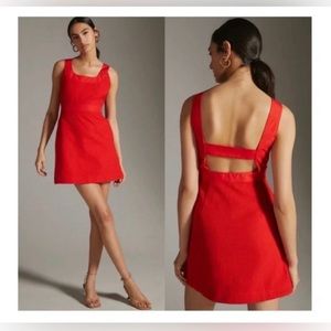 NWT Maeve by Anthropologie Little Red Dress with pockets